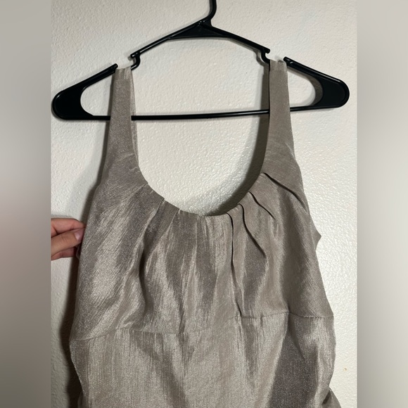 Fancy suzi chin by maggie boutique size 10 scrunch metallic party dress - Picture 3 of 11